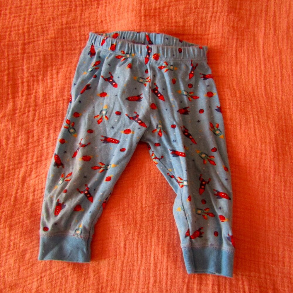 Bundles Baby Place 6-9 Months Blue Space Pajama Bottoms